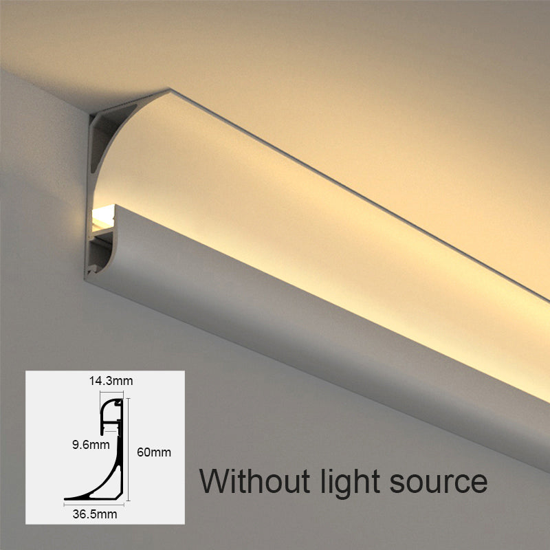 36.5x60mm White Black Top Corner Ceiling Aluminum Profile