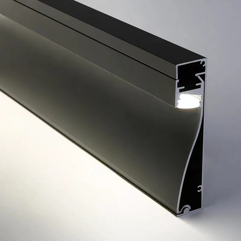 6CM Height Black Skirting Aluminum Profile 1M Length