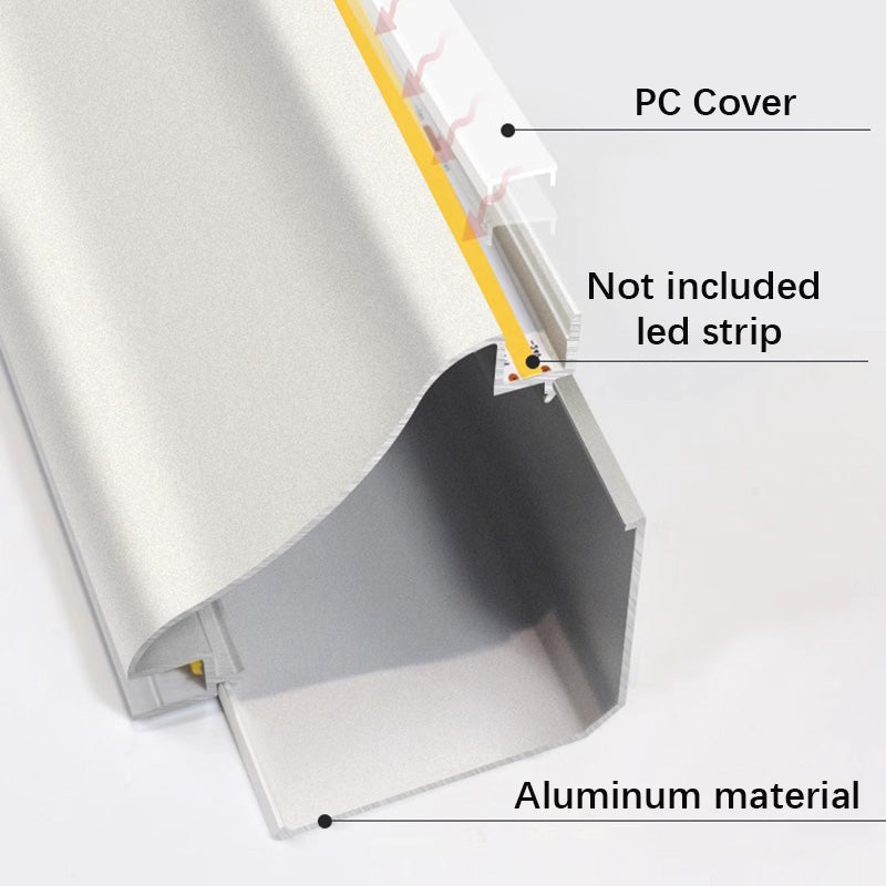 69*69mm Top Corner Aluminum Profile 1M Length