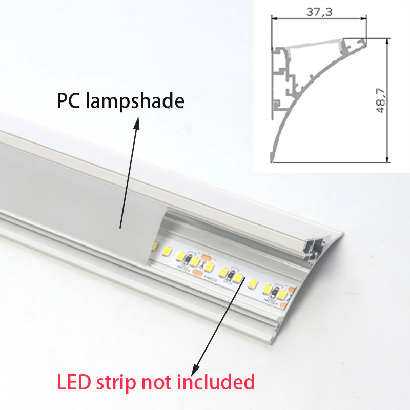 37*48mm Ceiling Aluminum Profile 1M Length