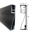 6CM Height Black Skirting Aluminum Profile 1M Length