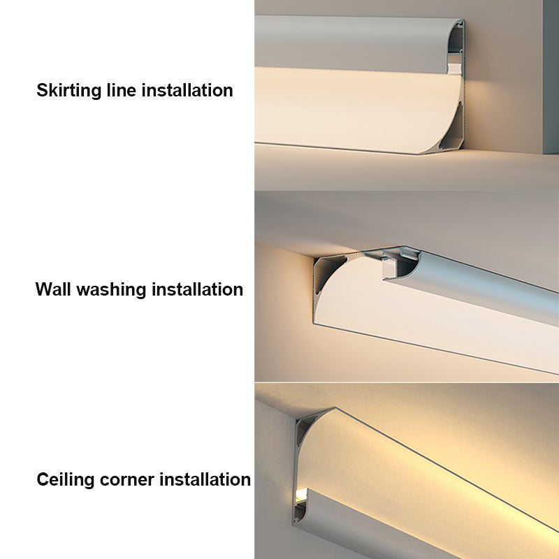 36.5x60mm White Black Top Corner Ceiling Aluminum Profile