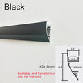 18*43mm Black White Upward Ceiling Aluminum Profile