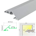 25*60mm Ultra-Thin Embedded Aluminum Profile