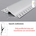 22*81mm 1M Length Invisible Ceiling Aluminum Profiles