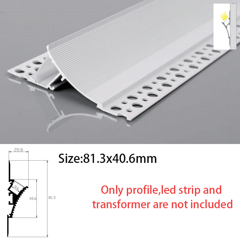 22*81mm 1M Length Invisible Ceiling Aluminum Profiles